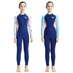 Traje de baño niña de neopreno con lycra atlético