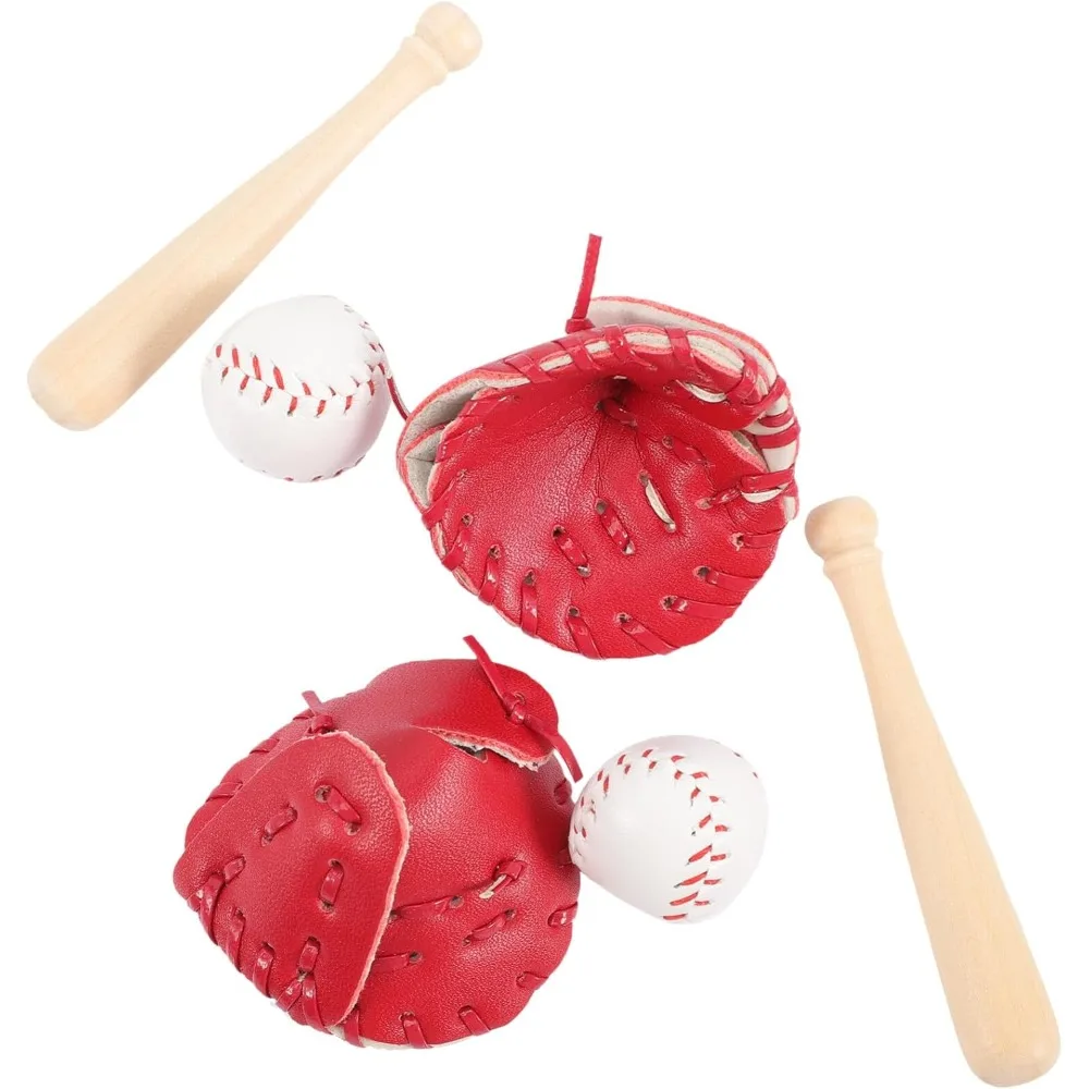 Guantes de béisbol infantiles en miniatura para juego y decoración - imagen 4