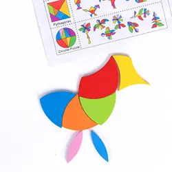 Tangram de madera Montessori para niños y niñas – juego creativo