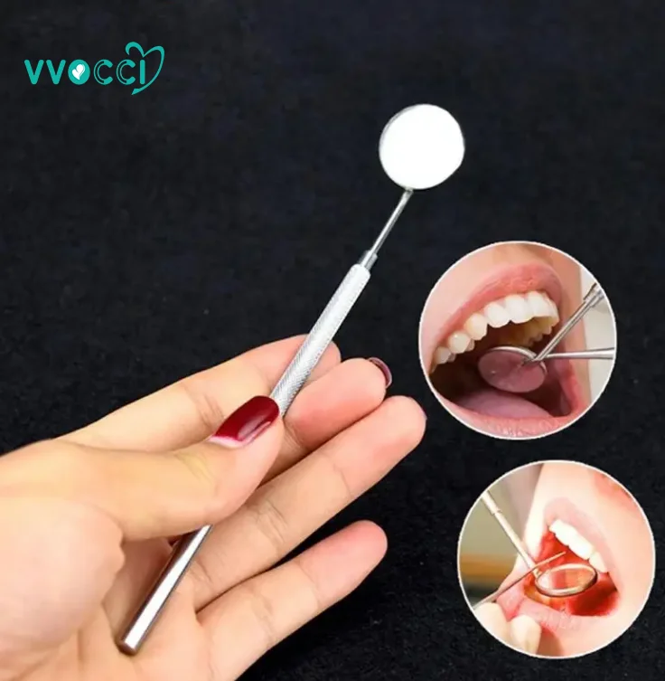 vvocci Herramienta para extensión de pestañas con espejo de acero - imagen 3