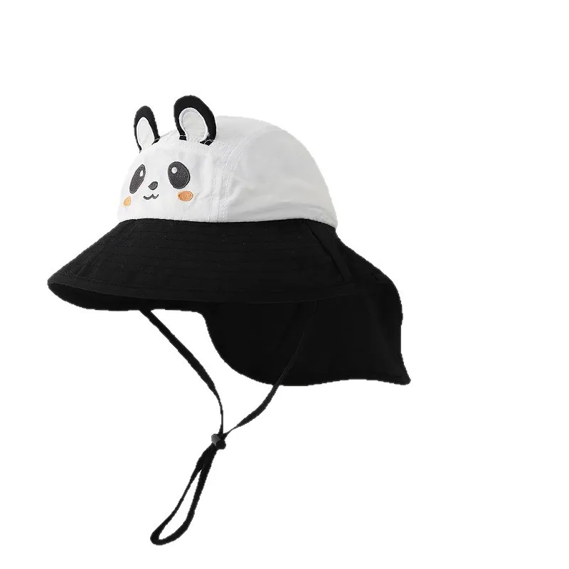 Gorra de pesca bebé con protección UV, ala ancha y solapa para cuello