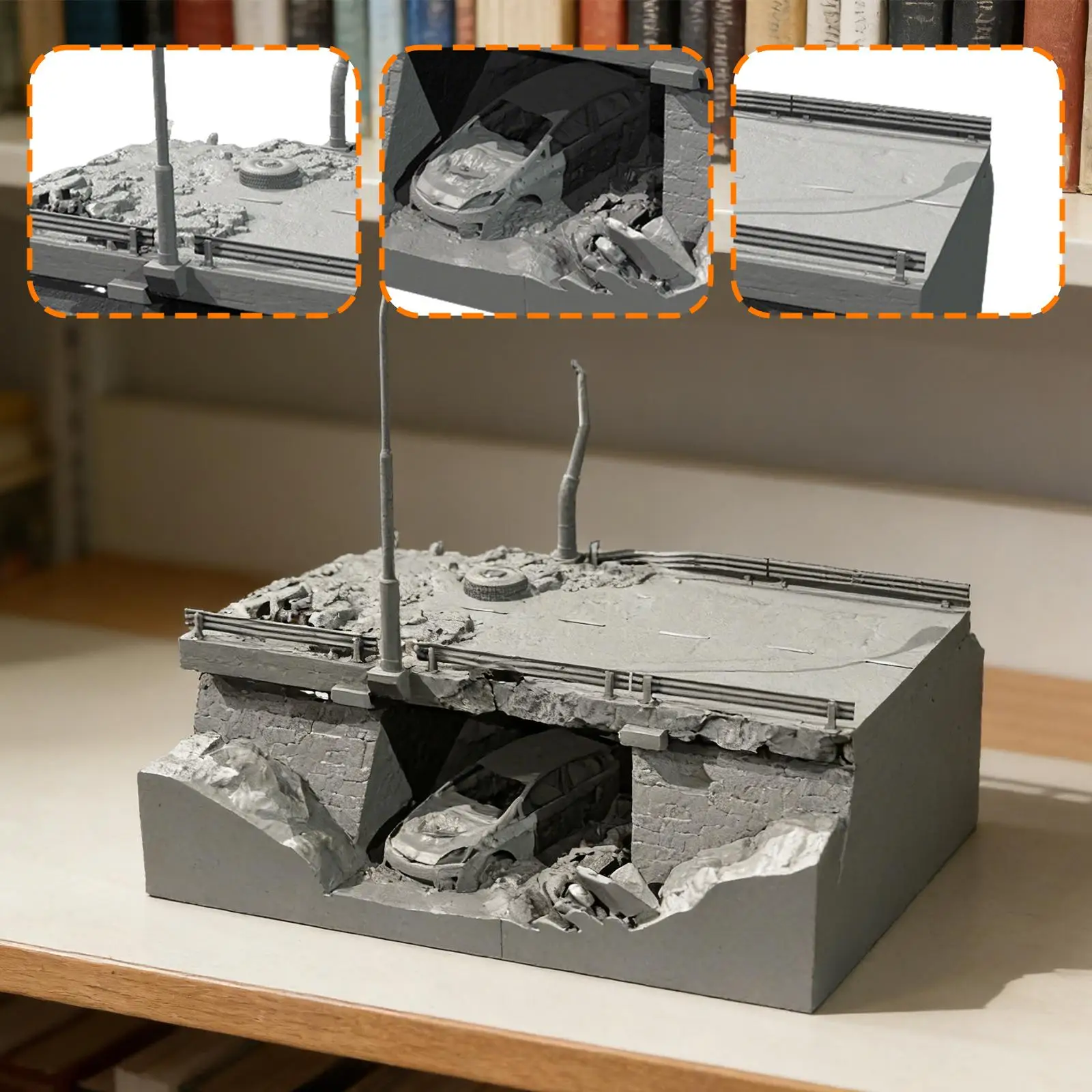 Maqueta de tren carretera en miniatura sin pintar para bricolaje - imagen 3
