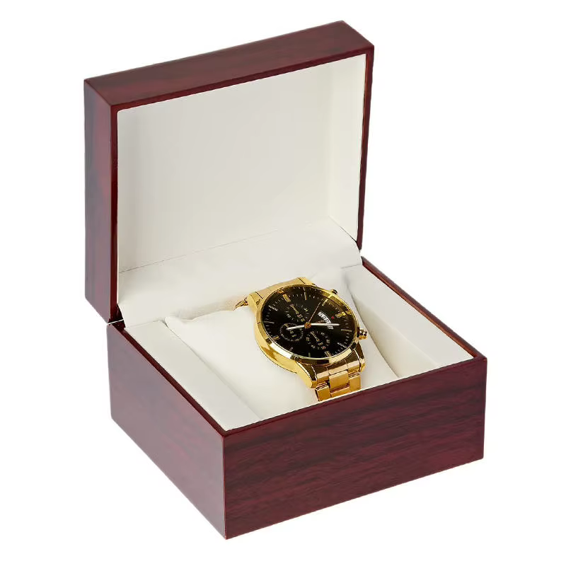Caja decorativa de madera para reloj