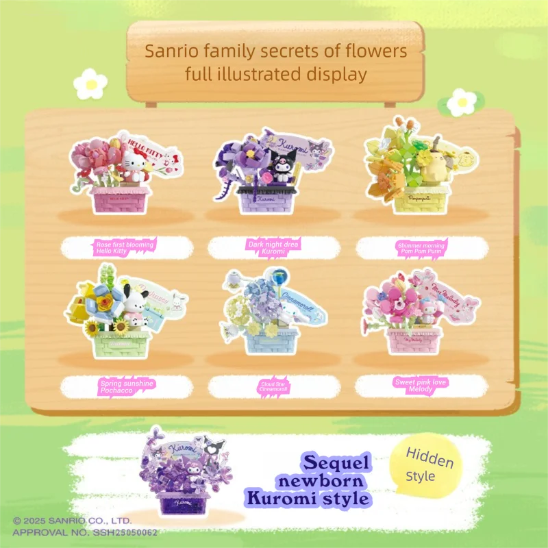 Set mini bonsái floral Sanrio de Hello Kitty y Kuromi - imagen 4