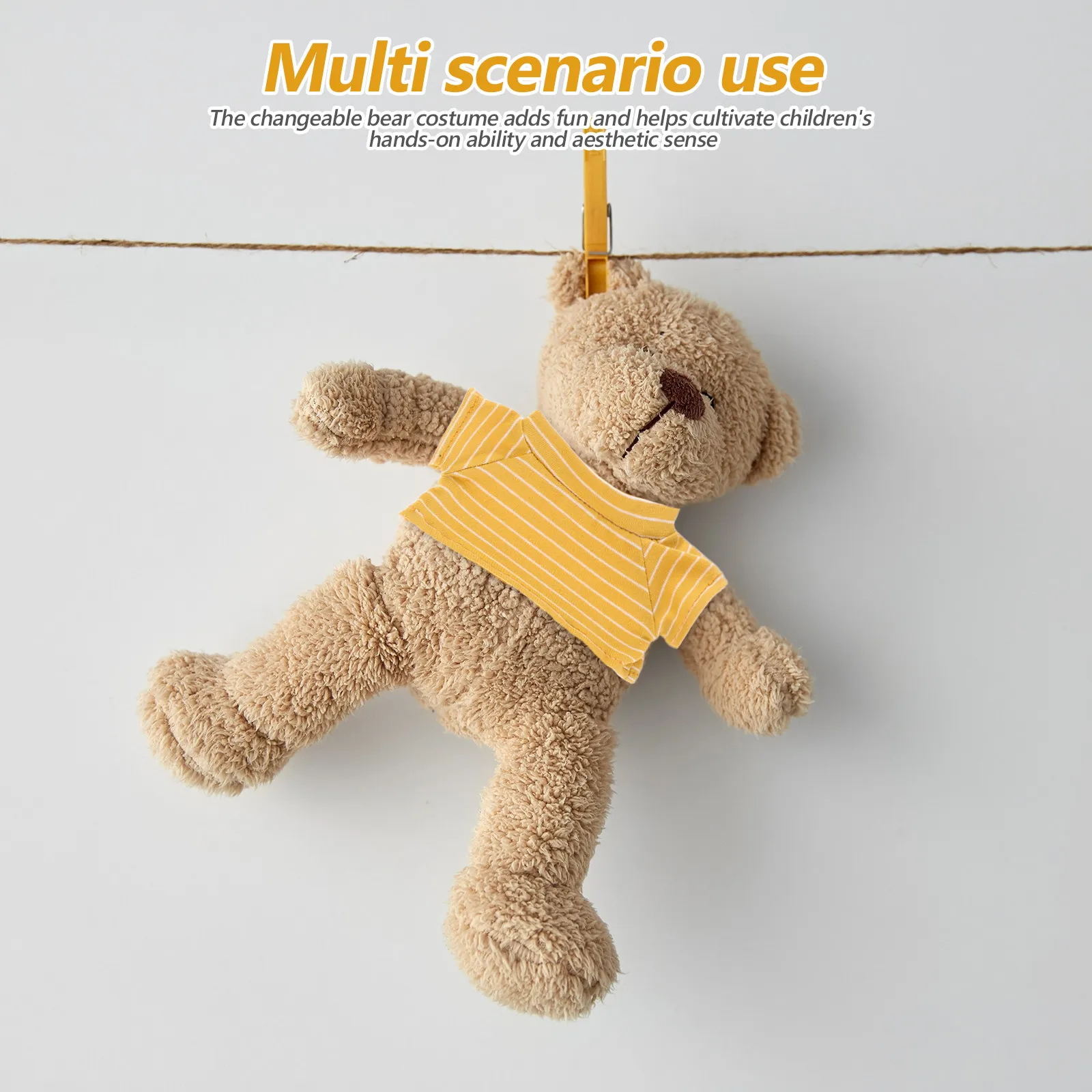 Disfraz de oso reutilizable para peques con camiseta y peluche - imagen 3