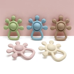 Mordedor y sonajero de silicona para bebé – Sensorial sin BPA