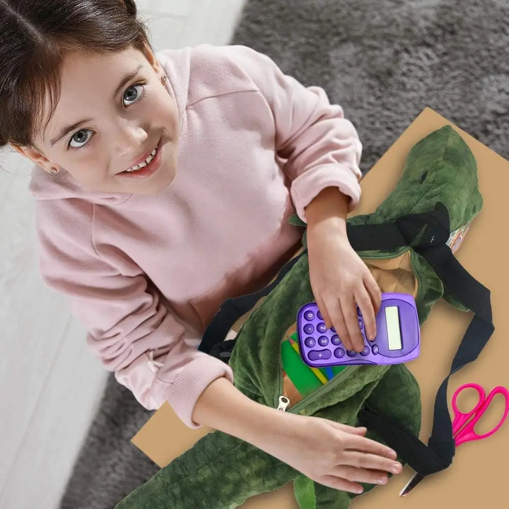 Mochila dinosaurio T-Rex de felpa para niños – correas ajustables