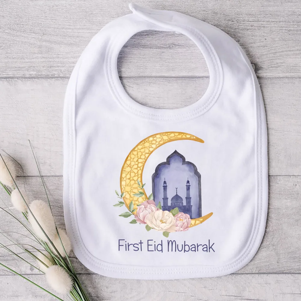 Babero Eid Ramadán algodón para bebé – Estampado regalo - imagen 5