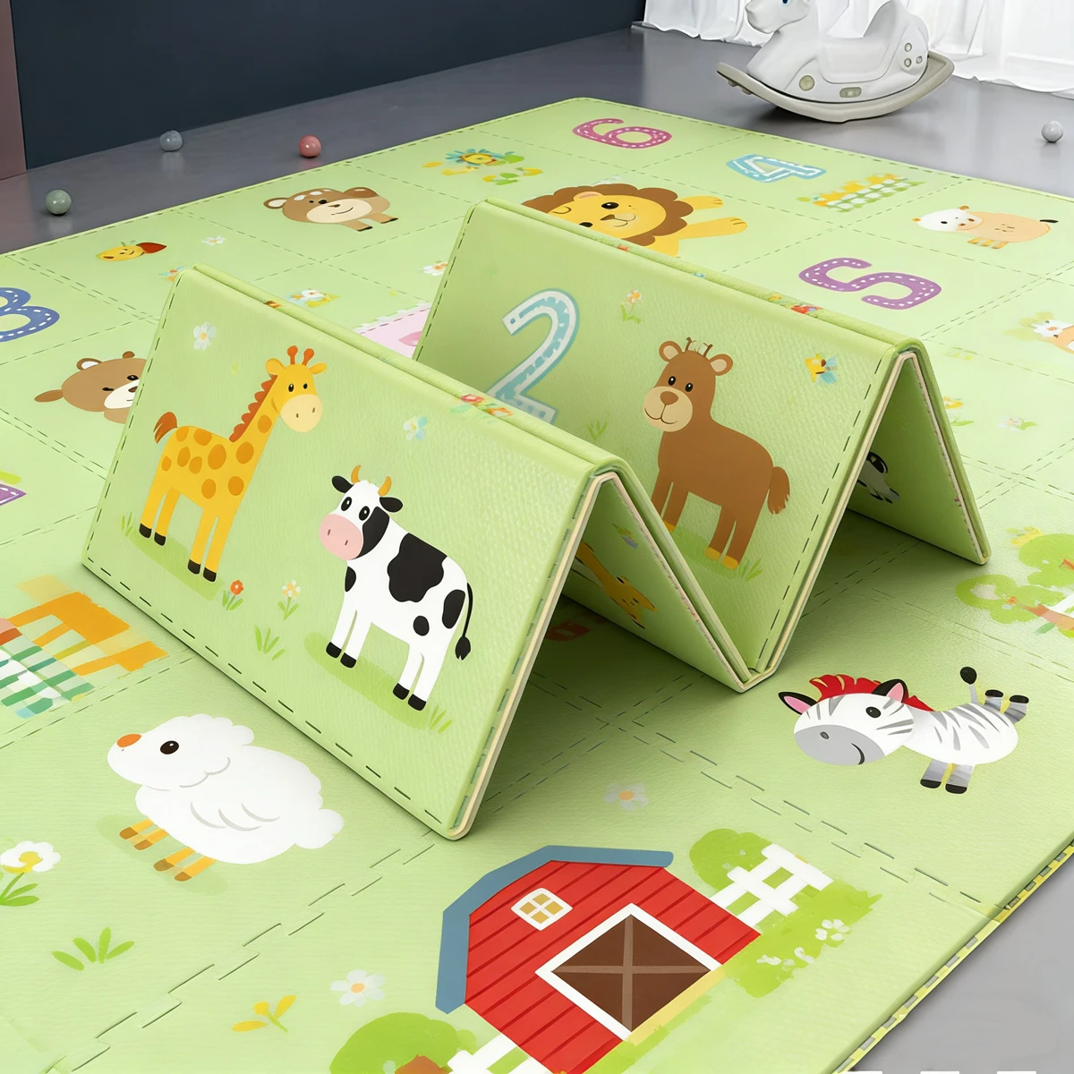 Alfombra plegable de juegos para bebés educativa y no tóxica