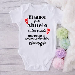 Body Bebé "El Amor De Mi Abuelo" Estampado Verano Unisex