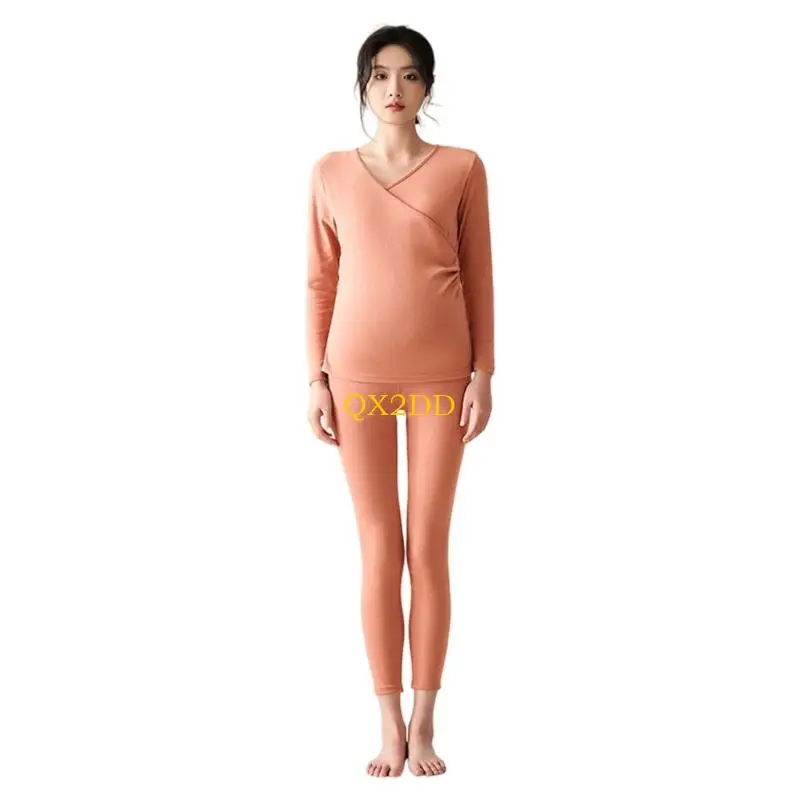QX2D Ropa interior de maternidad suave y térmica para dormir - imagen 2