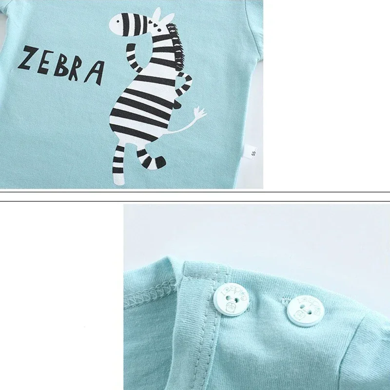 Conjunto verano niño: camiseta manga corta y pantalón a rayas cebra - imagen 2