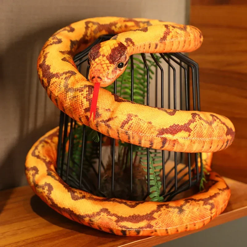 Peluche serpiente gigante dorado para niños - Juguete realista