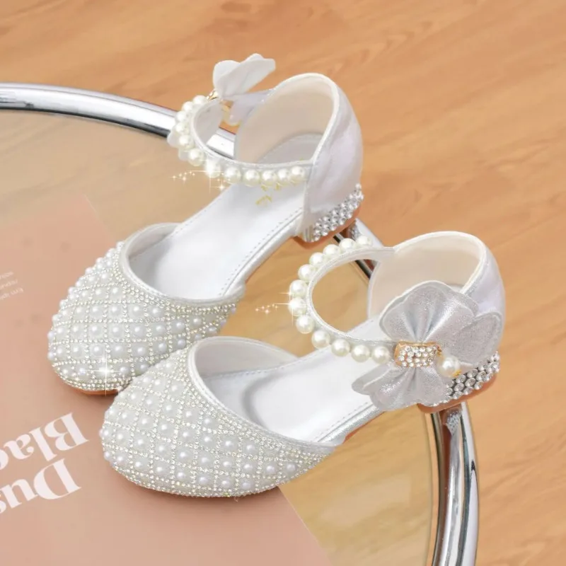 Zapatos de fiesta para niña con pedrería – Diseño princesa brillante