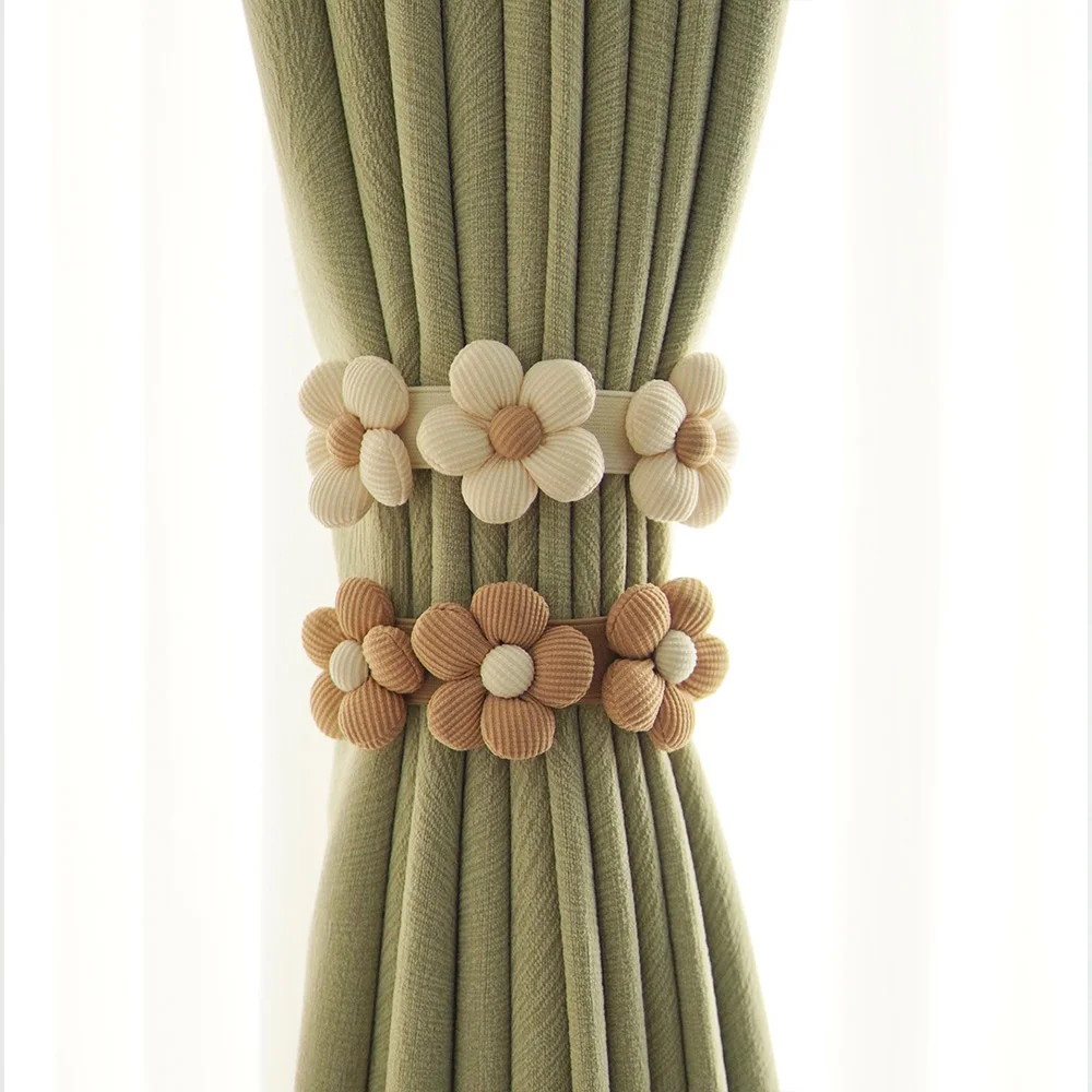Borla decorativa infantil para cortina – Cordón floral tejido - imagen 5