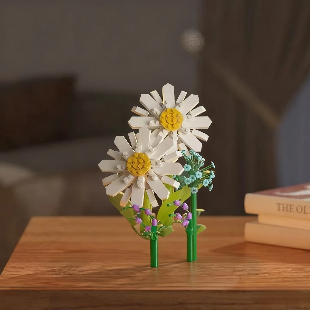 Ramo de margaritas pequeñas en maceta: decoración premium - imagen 3