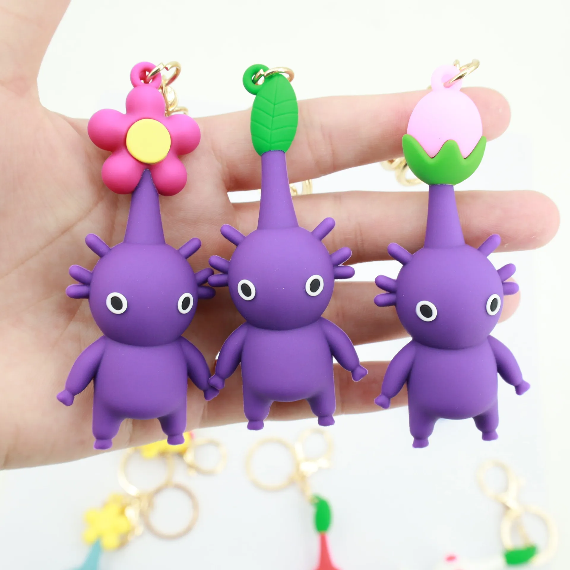 Figura de acción PIKMIN con llavero PVC para niños