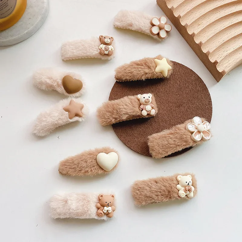 Horquillas para bebé niña de invierno con osito y estrella - imagen 2
