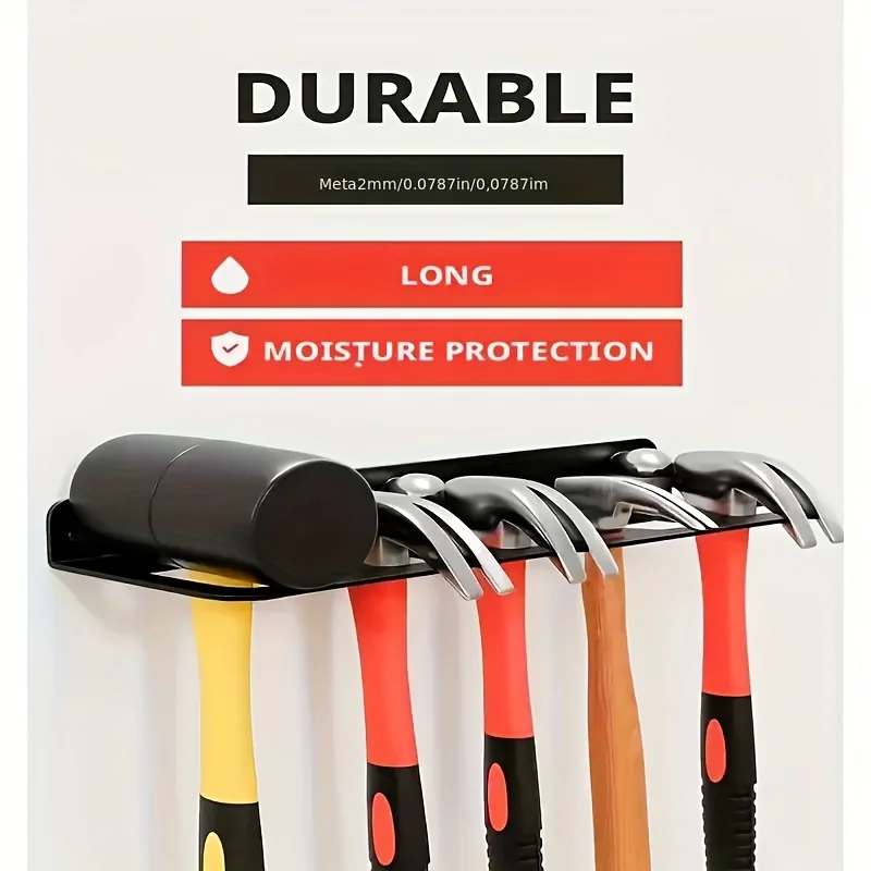 Organizador para llaves de pared con soporte metálico y martillo - imagen 2