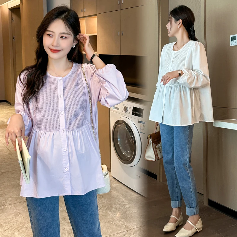 Blusa premamá holgada y elegante para embarazo - imagen 4