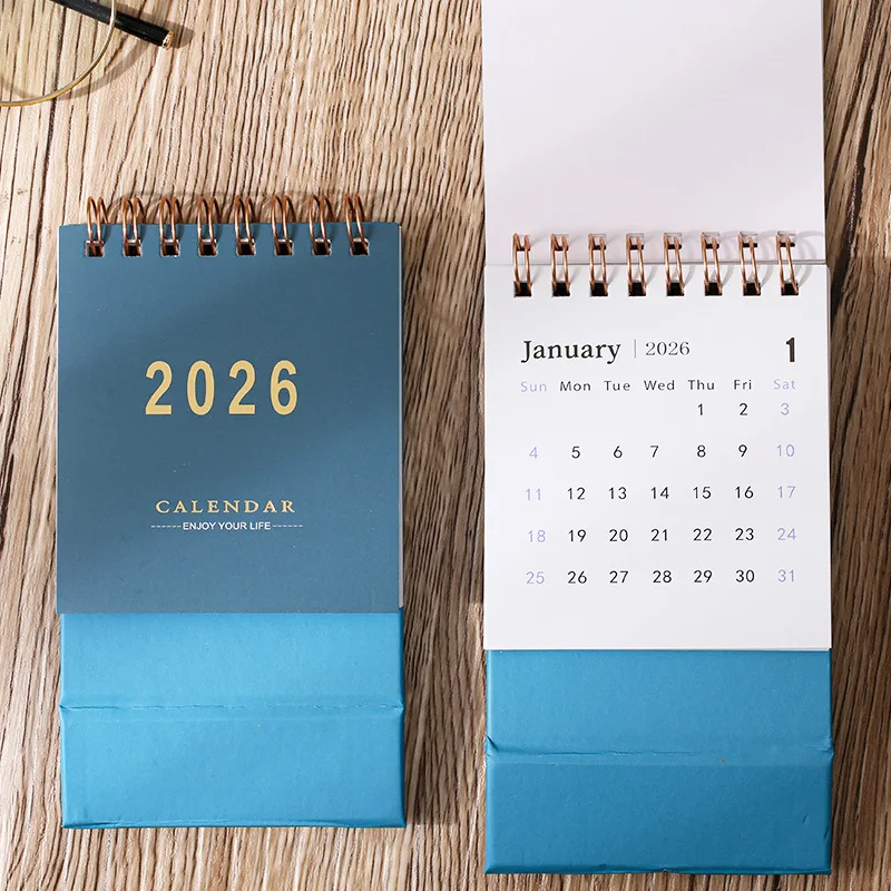 Calendario 2026 de escritorio – mini portátil hecho a mano práctico - imagen 2