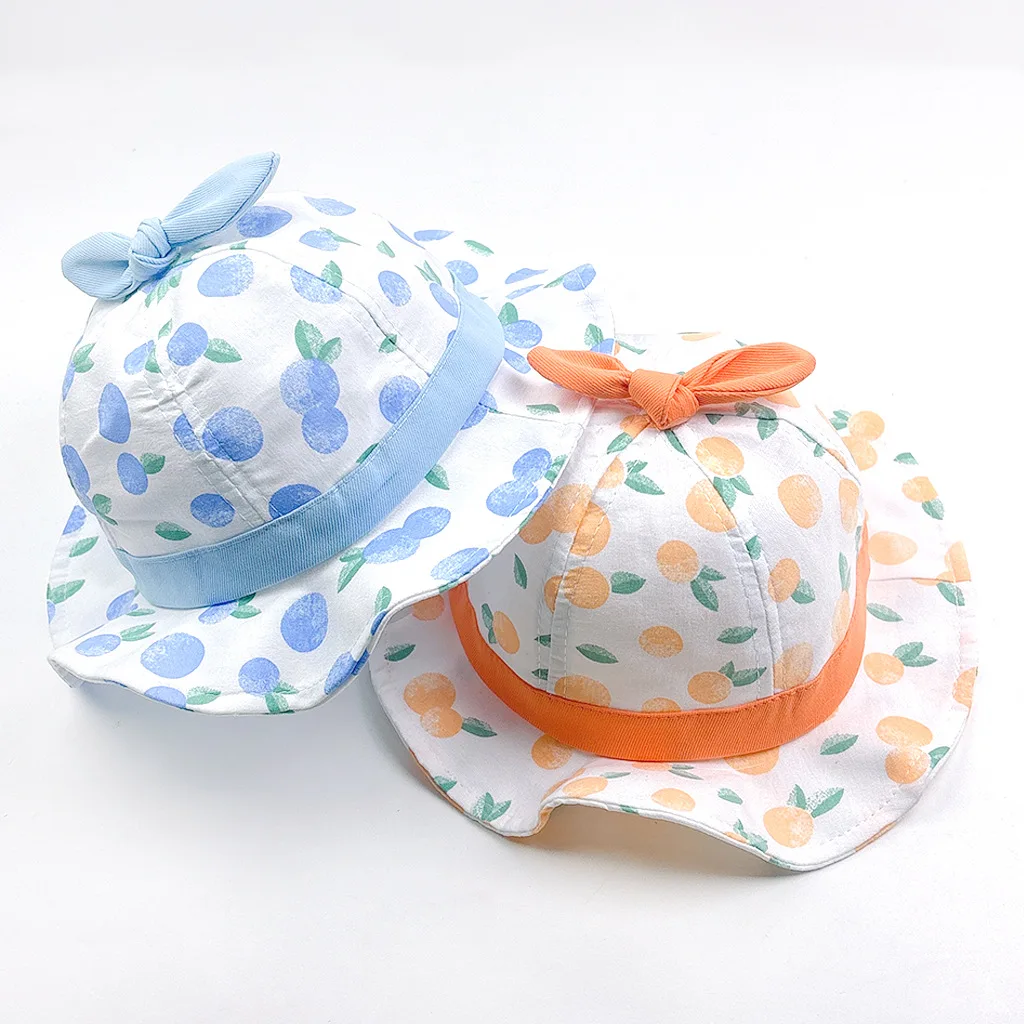Gorro de pescador algodón transpirable con estampado frutal