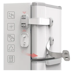 Cerradura seguridad bebé antipellizco para puertas, cajones y neveras
