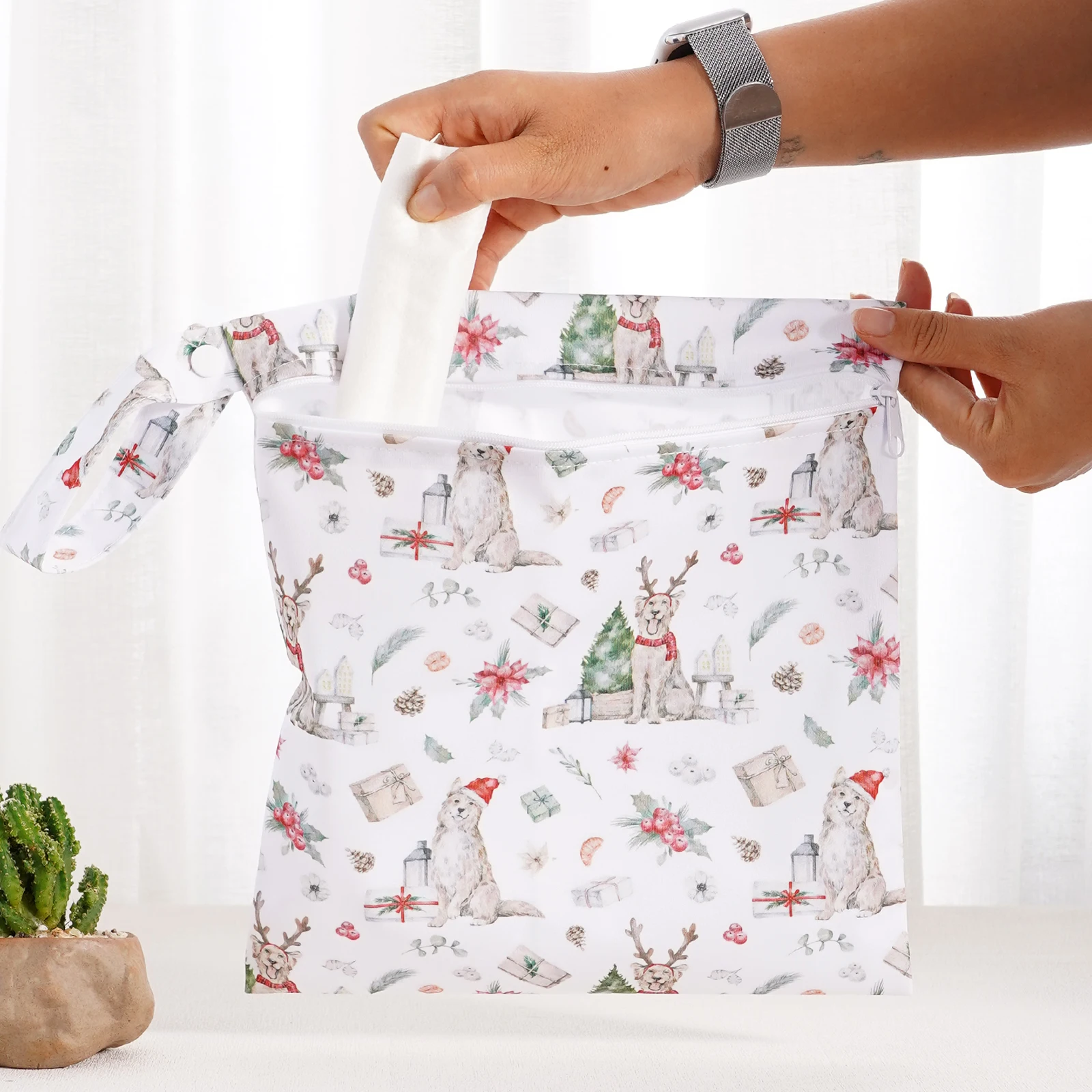 HappyFlute Bolsa de Panales Impermeable con Cremallera 26x27cm