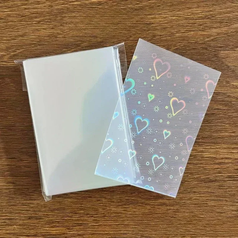 Fundas protectoras para tarjetas K-pop – Diseño corazón con brillos para colección - imagen 2