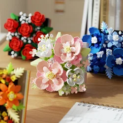 Bloques de construcción infantiles micro flores eternas 3D