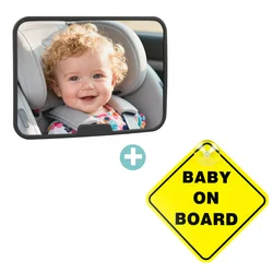 Espejo retrovisor para bebé vista amplia y segura, inastillable