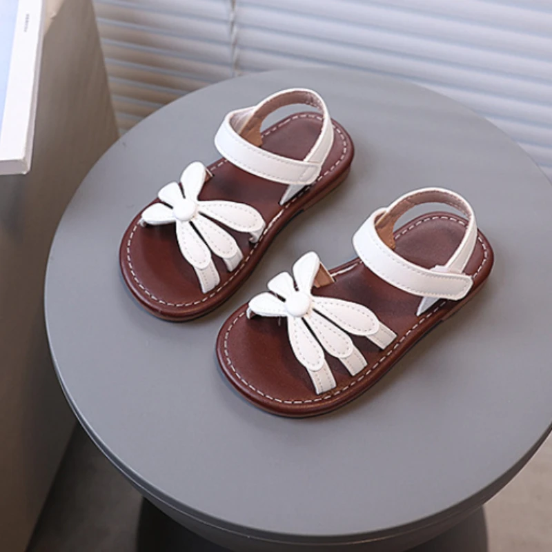 Sandalias de bebé niña con flor y suela blanda, estilo princesa - imagen 2