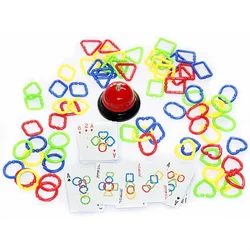 Juego de mesa familiar lógico con cartas y anillos interactivo