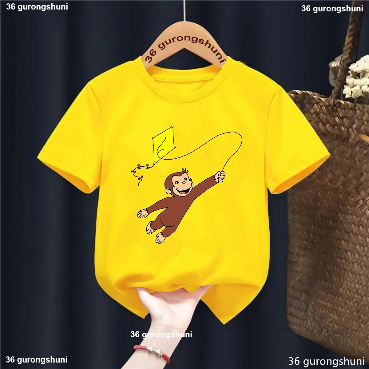 Camiseta veraniega con estampado de dibujos animados para niños