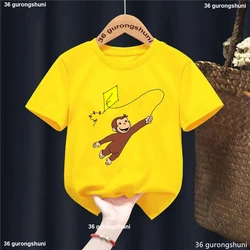 Camiseta veraniega con estampado de dibujos animados para niños