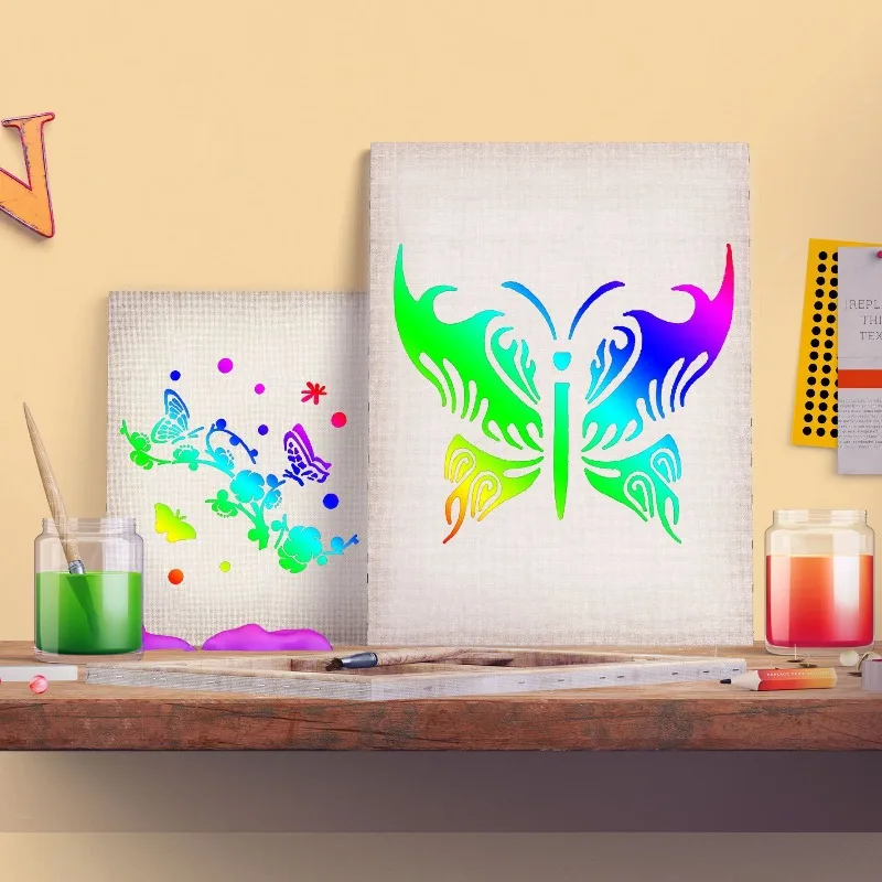 Set de 25 plantillas de mariposa para manualidades y pintura - imagen 5