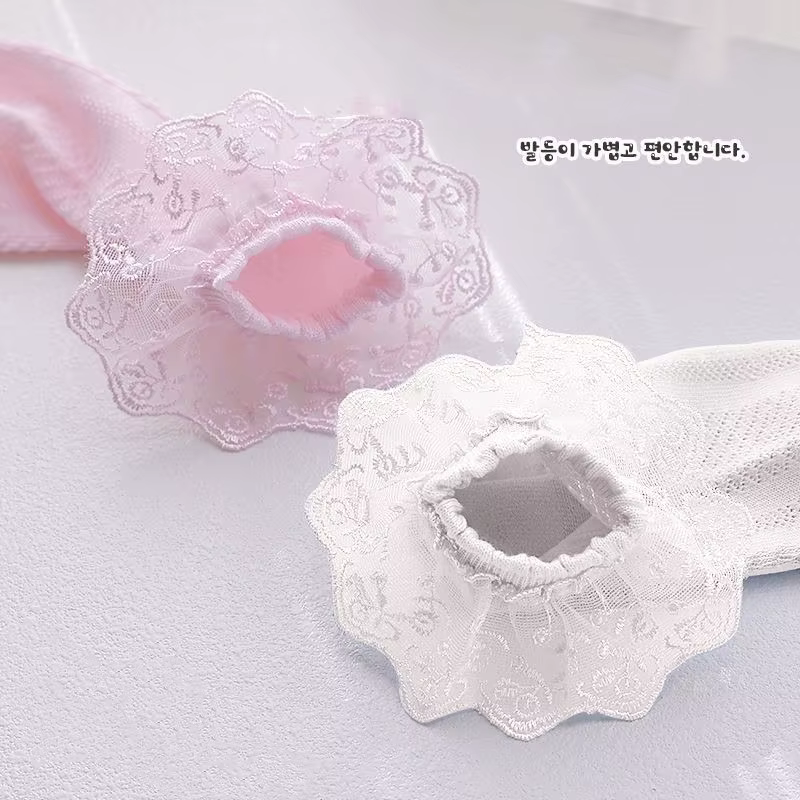 Calcetines tobilleros con volantes para niña – Estilo princesa - imagen 4