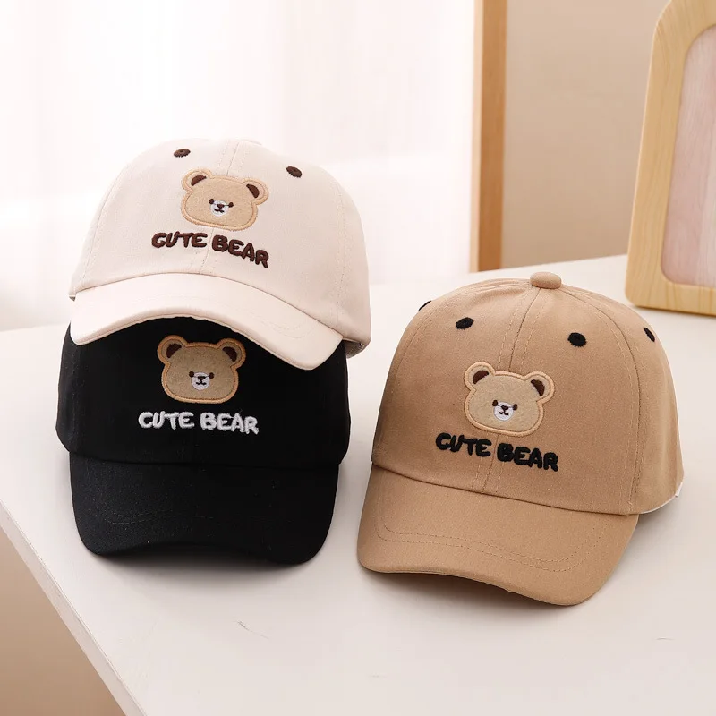 Gorra de béisbol con oso bordado para bebé – Algodón transpirable - imagen 5