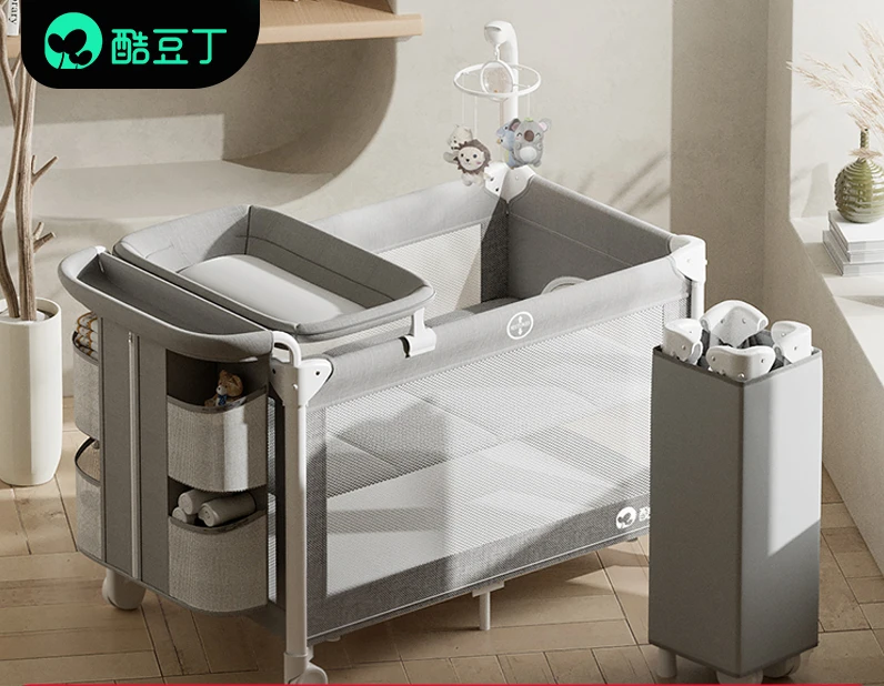Cuna plegable con cambiador integrado para recién nacido, práctica - imagen 3