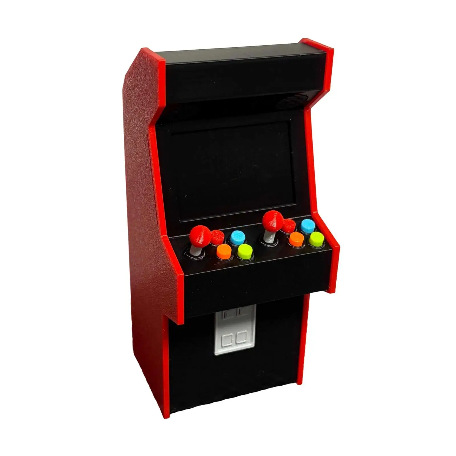 Figura de arcade en miniatura rojo y negro para diorama - imagen 3