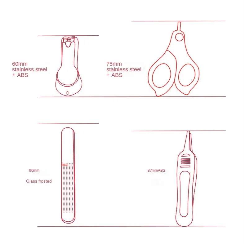 Kit de manicura infantil con cortauñas, tijeras y lima seguras - imagen 3