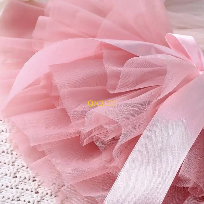 Vestido de tul con lazo y diadema para sesión de fotos bebé - imagen 4