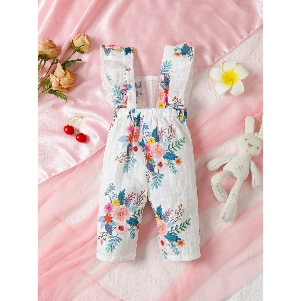 Pelele floral sin mangas para bebé niña recién nacida - imagen 4