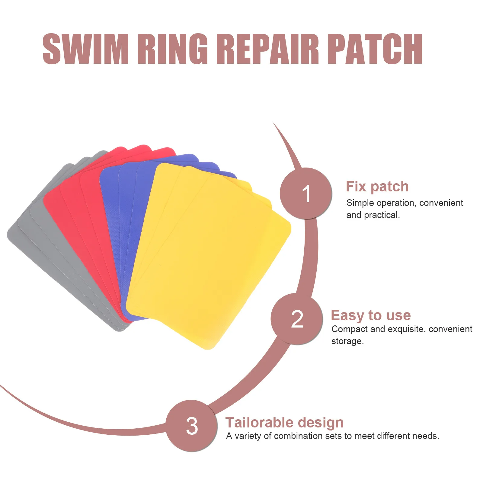 Parches de reparación inflables en PVC impermeables para piscinas - imagen 2