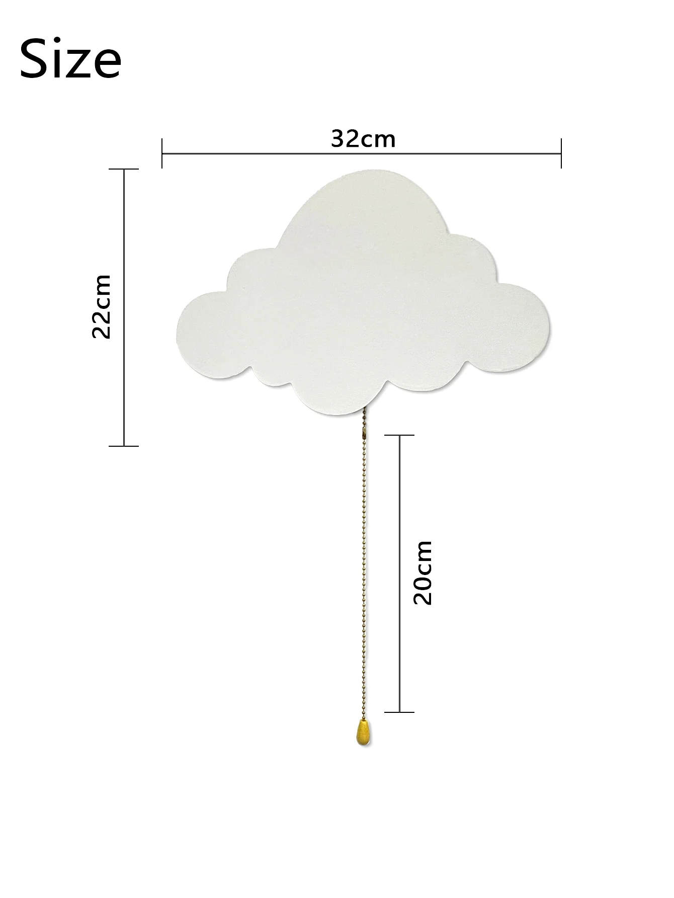 Luz de nube para dormitorio infantil - Lampara de pared flotante - imagen 2