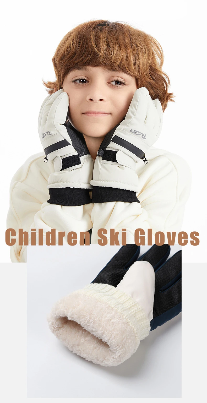Guantes impermeables de invierno para niños visto frontal