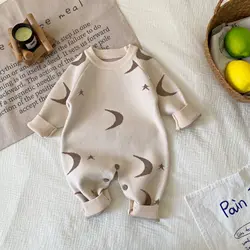 Pelele de punto manga larga con estampado sol, luna y estrellas
