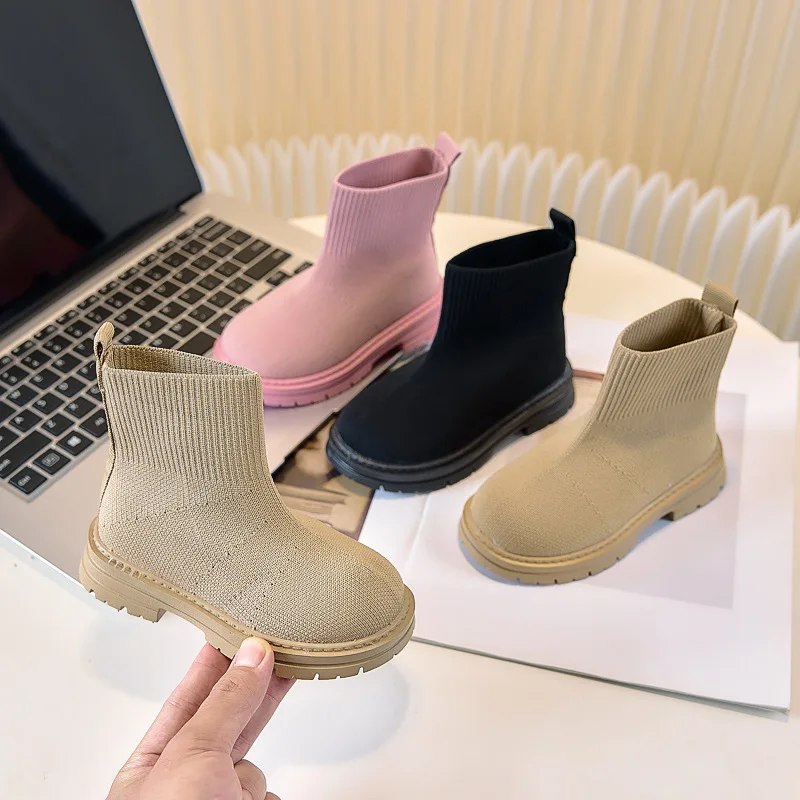 Botas infantiles de invierno de estilo británico con suela plana - imagen 5