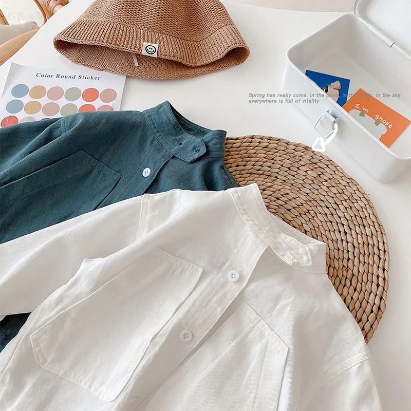 MILANCEL Camisa de primavera para niños con gran bolsillo - imagen 5