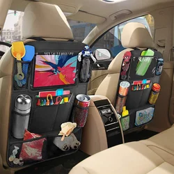 Organizador para asiento trasero de coche con bolsillos de tela